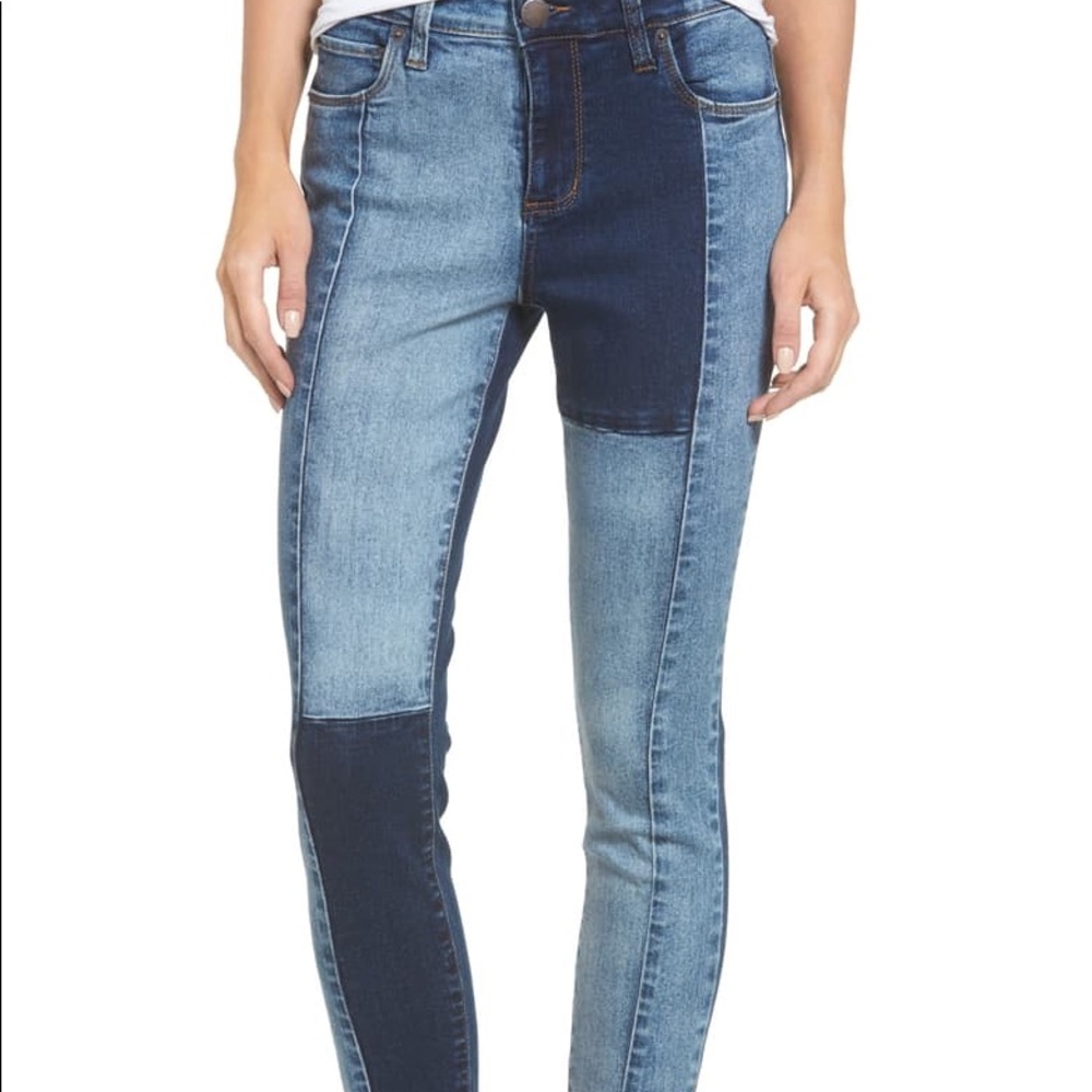 STS Blue Jeans Piper Colorblock Ankle Skinny Jeans